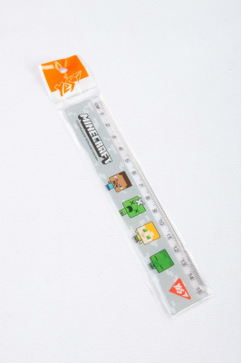 Лінійка 15 см, пластикова, "Minecraft"